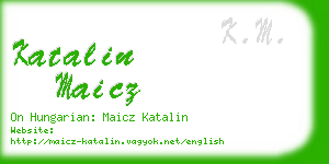 katalin maicz business card